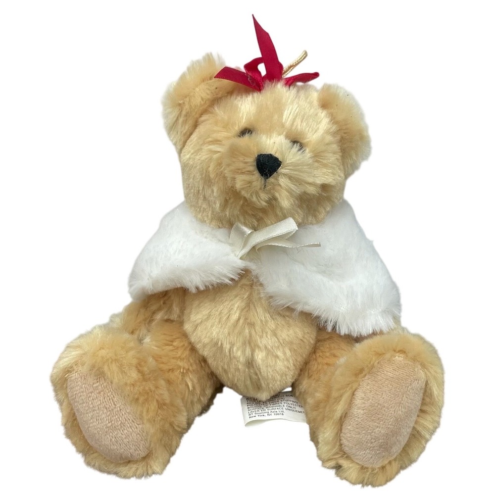 Vintage RT Sourcing Holiday Christmas Teddy Bear Plush Red Bow Collector